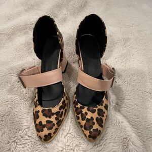 Brand new leopard/cheetah print Mary jane’s size 37